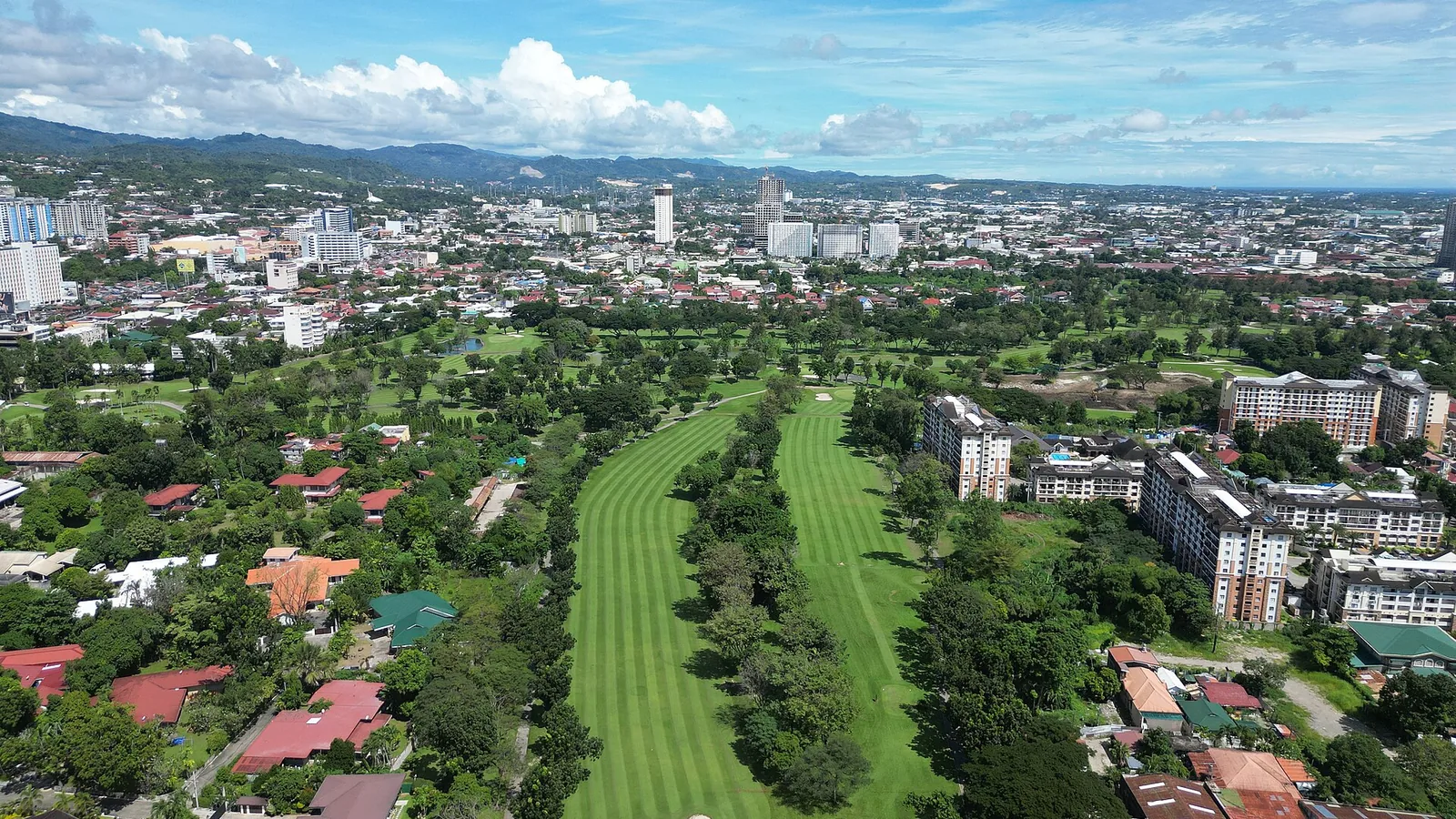 上空から見たCebu Country Clubのコース