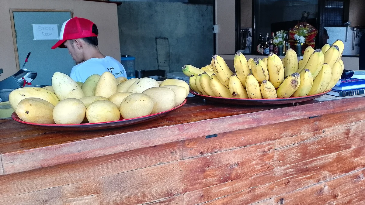 Cebu CityでMango Shake用に用意されたMango