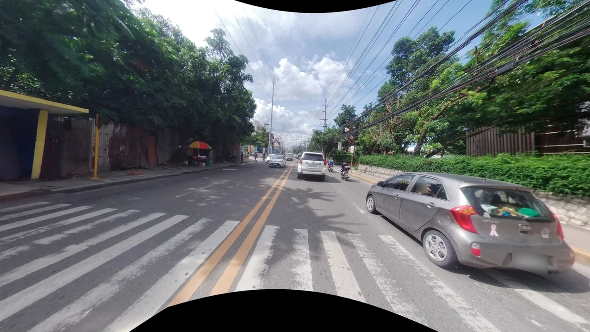 セブカントリークラブ周辺の道路と緑地