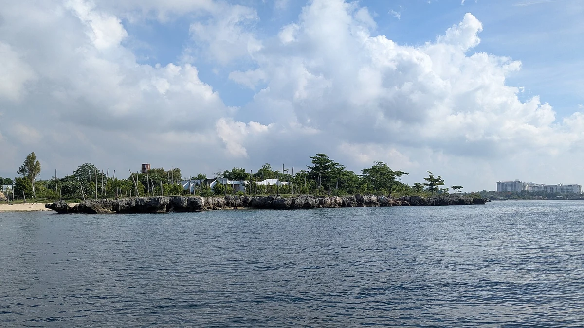 ボートから見たラプラプの海岸