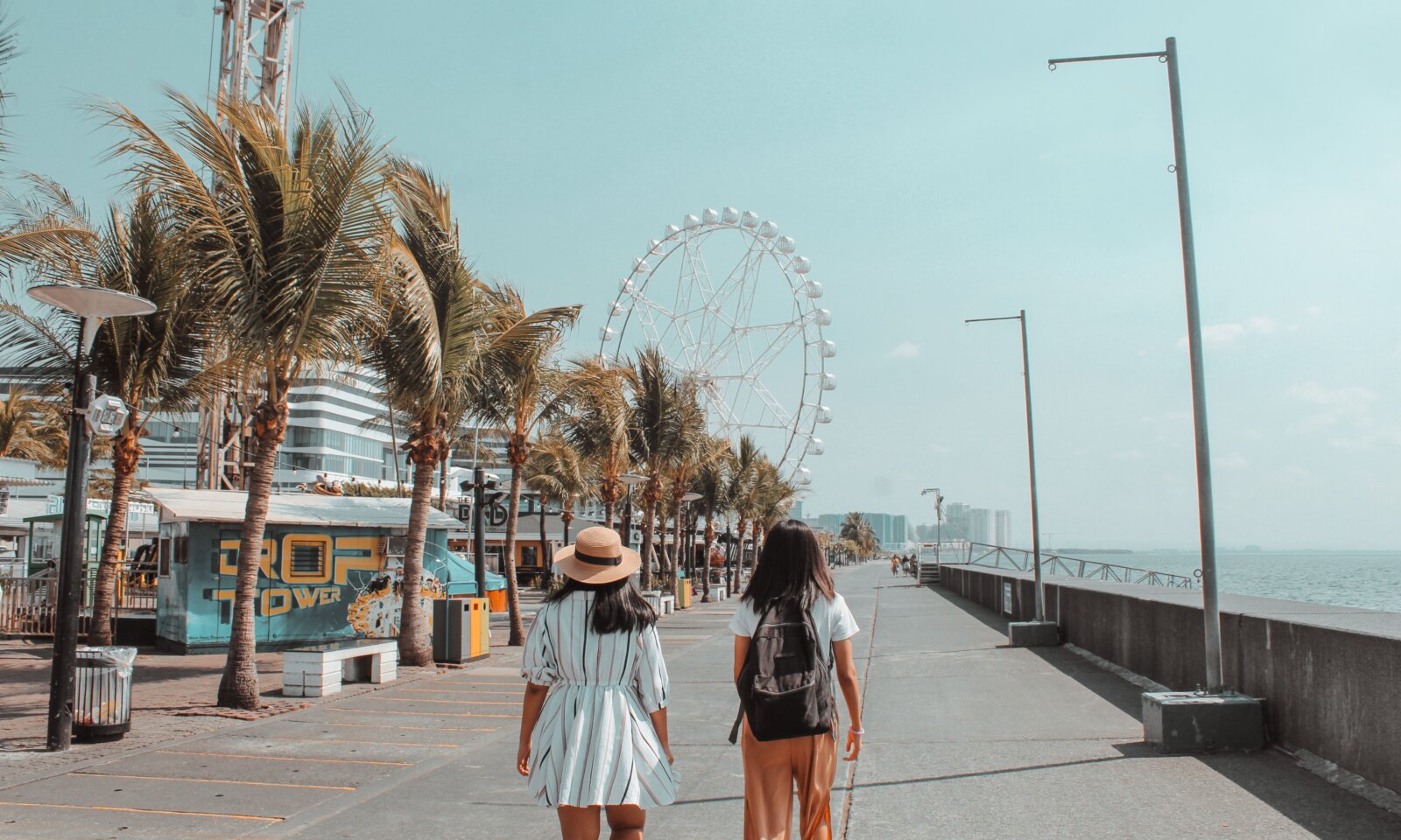 Mandani Bay Boardwalkを歩く｜セブ・マンダウエの海沿い遊歩道とRed Loopを確認する