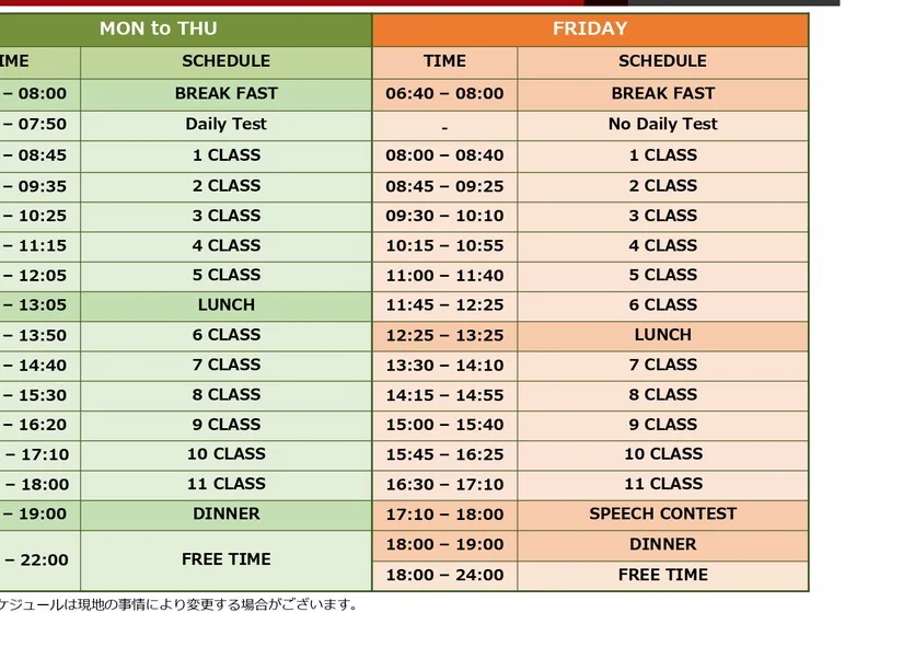 宿务菲律宾语言学习场景：重点比较：家长必修与选修课与与孩子时间表衔接