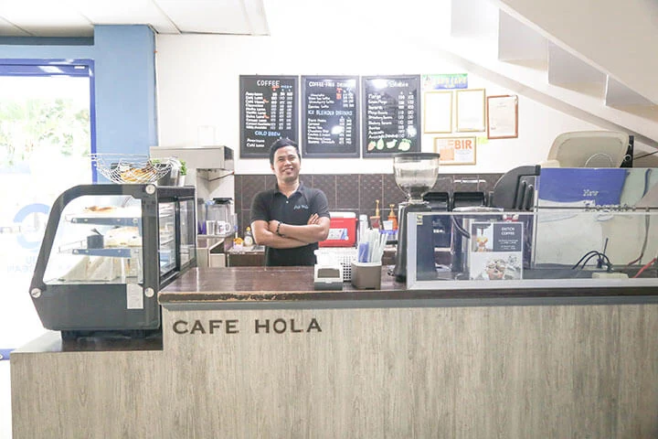 Cebu Blue Ocean Academyの校内のカフェ
