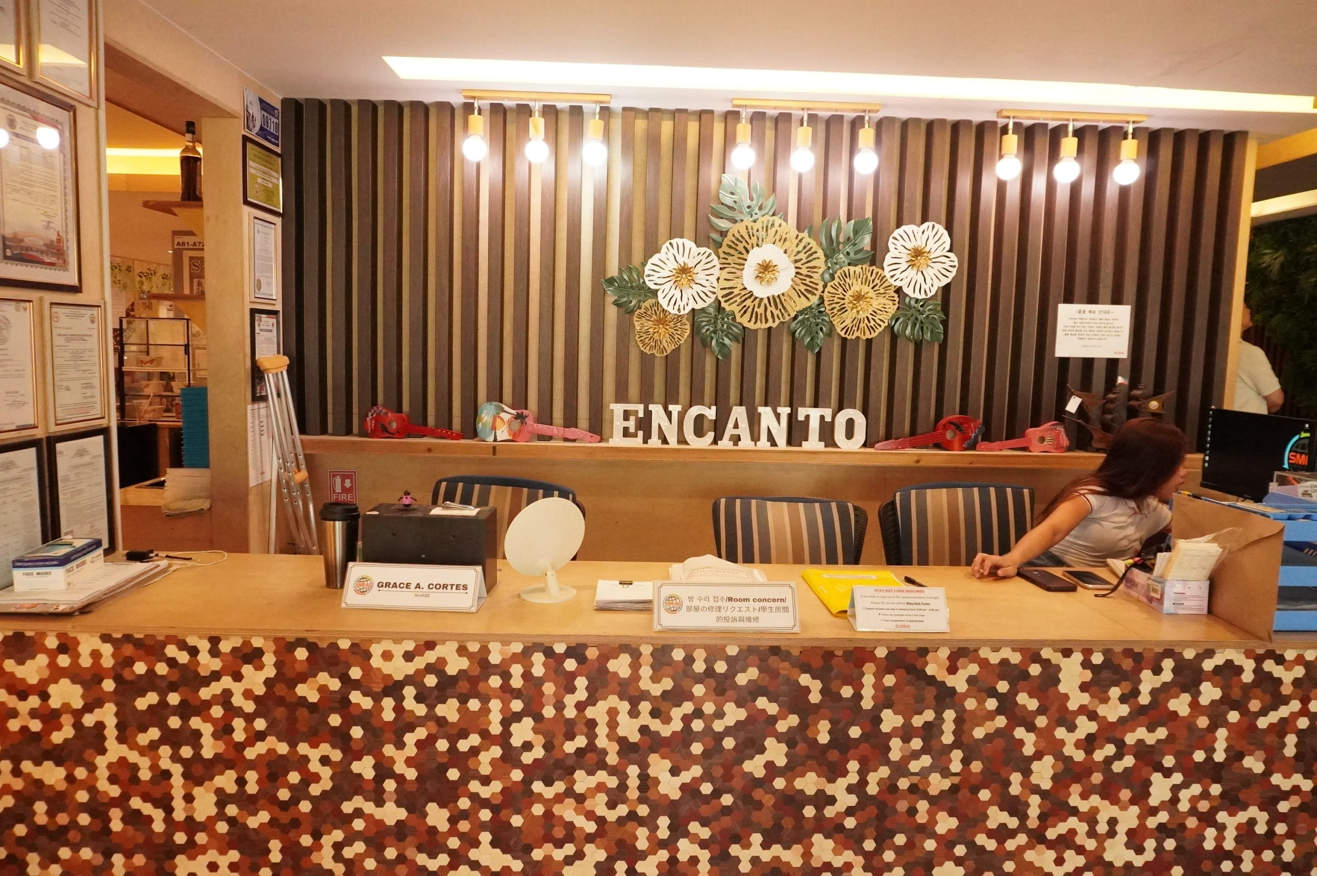 SMEAG Encanto校の受付