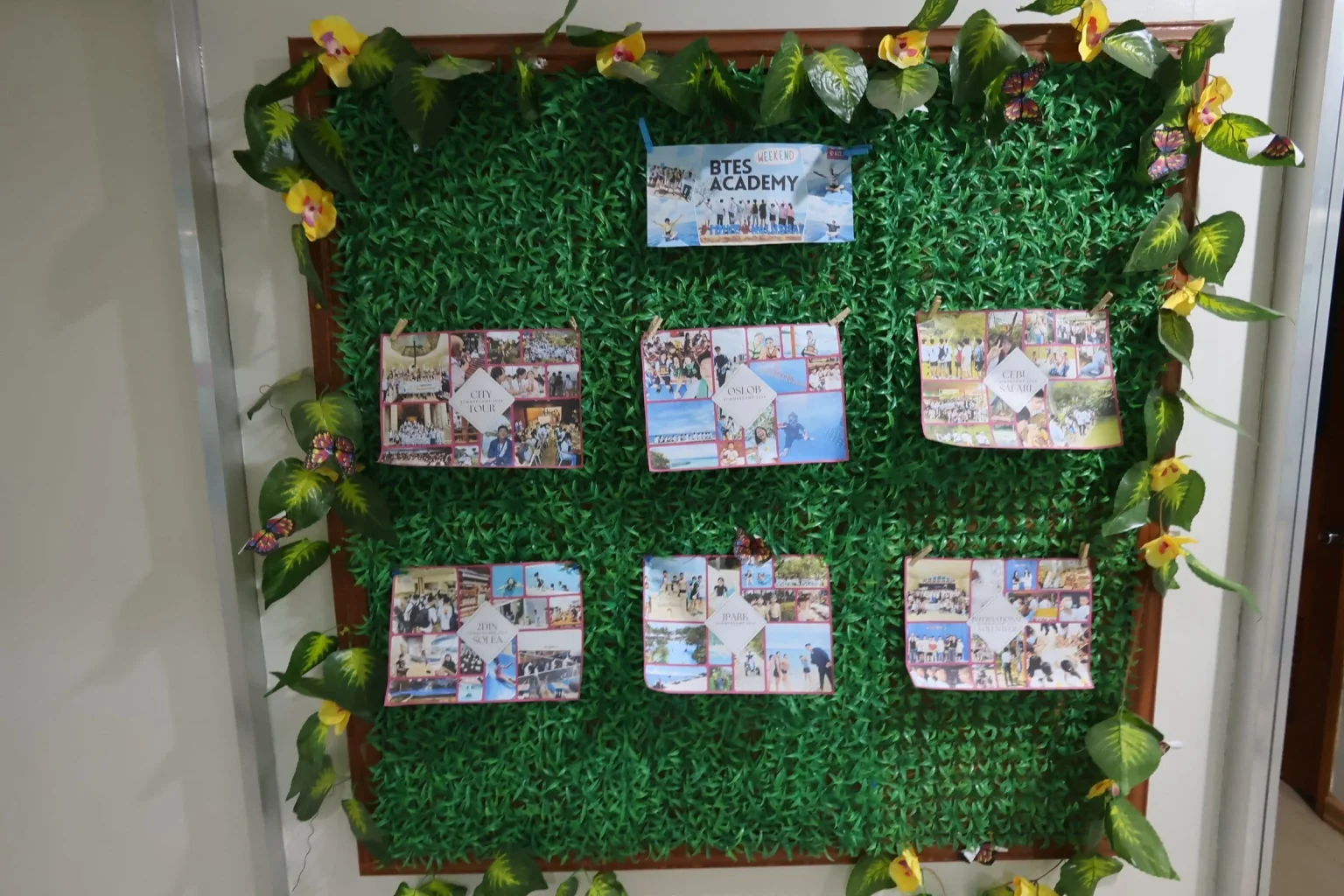 BTES English Academyの校内の掲示板