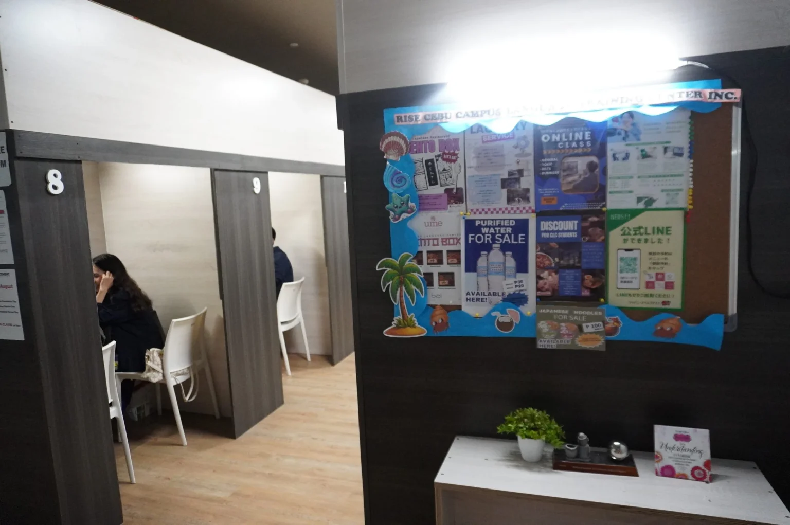 CLC Bai Hotelの授業中のブース