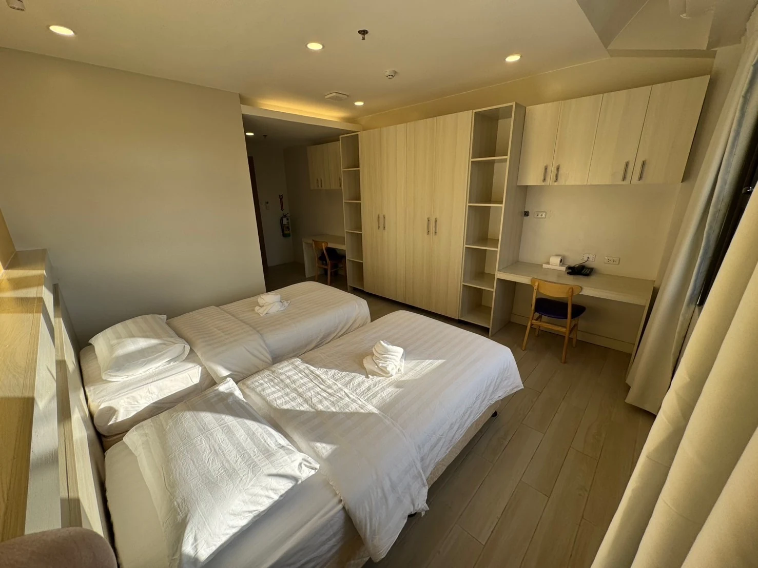 PILAの寮の2人部屋の収納