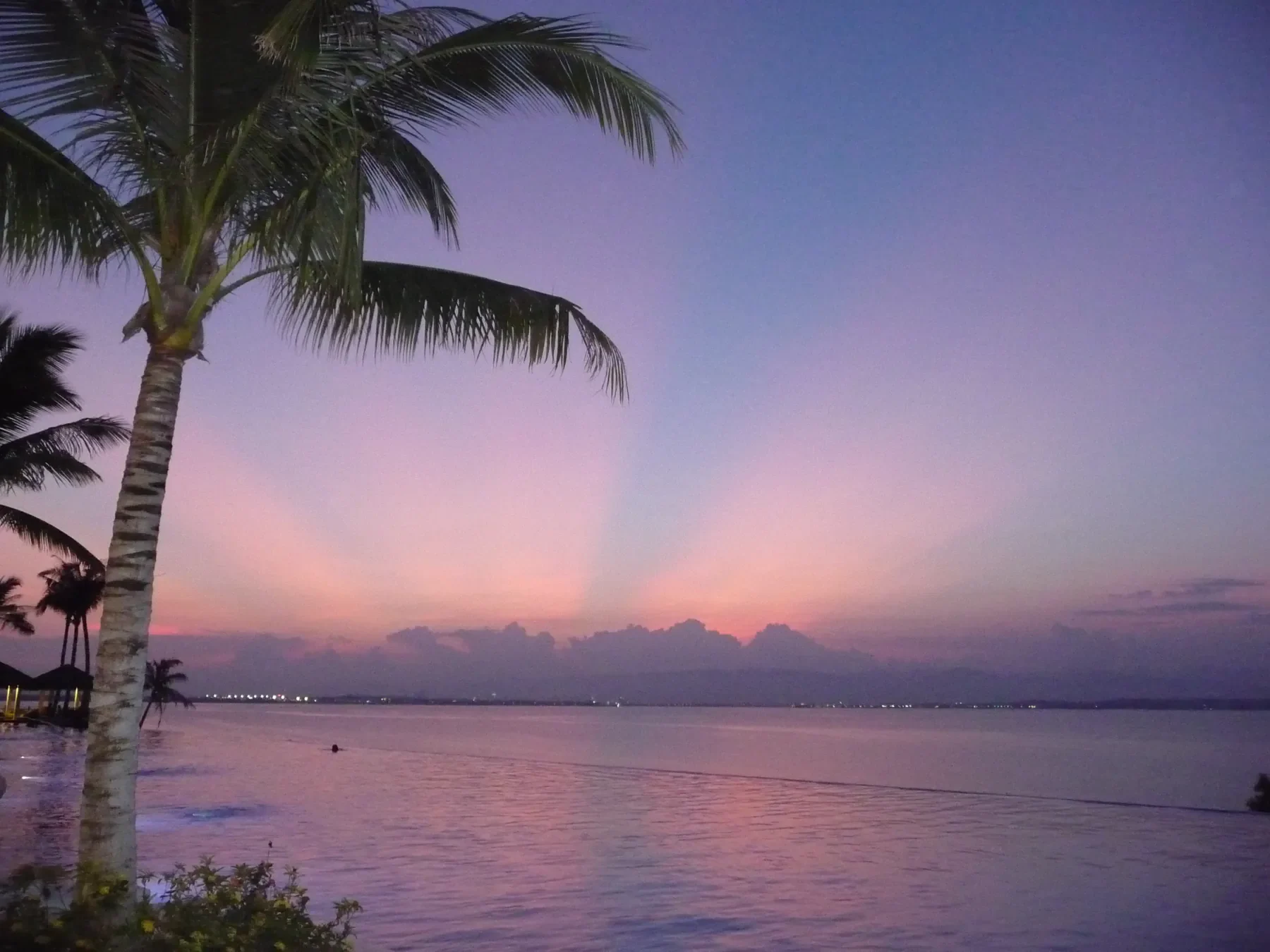 宿务菲律宾实景:麦克坦的海滩与夕阳