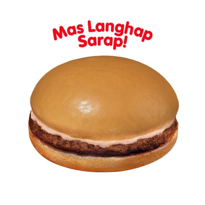 Jollibee官方展示的Yumburger；图片用于说明品牌产品，并非作者当年试吃记录
