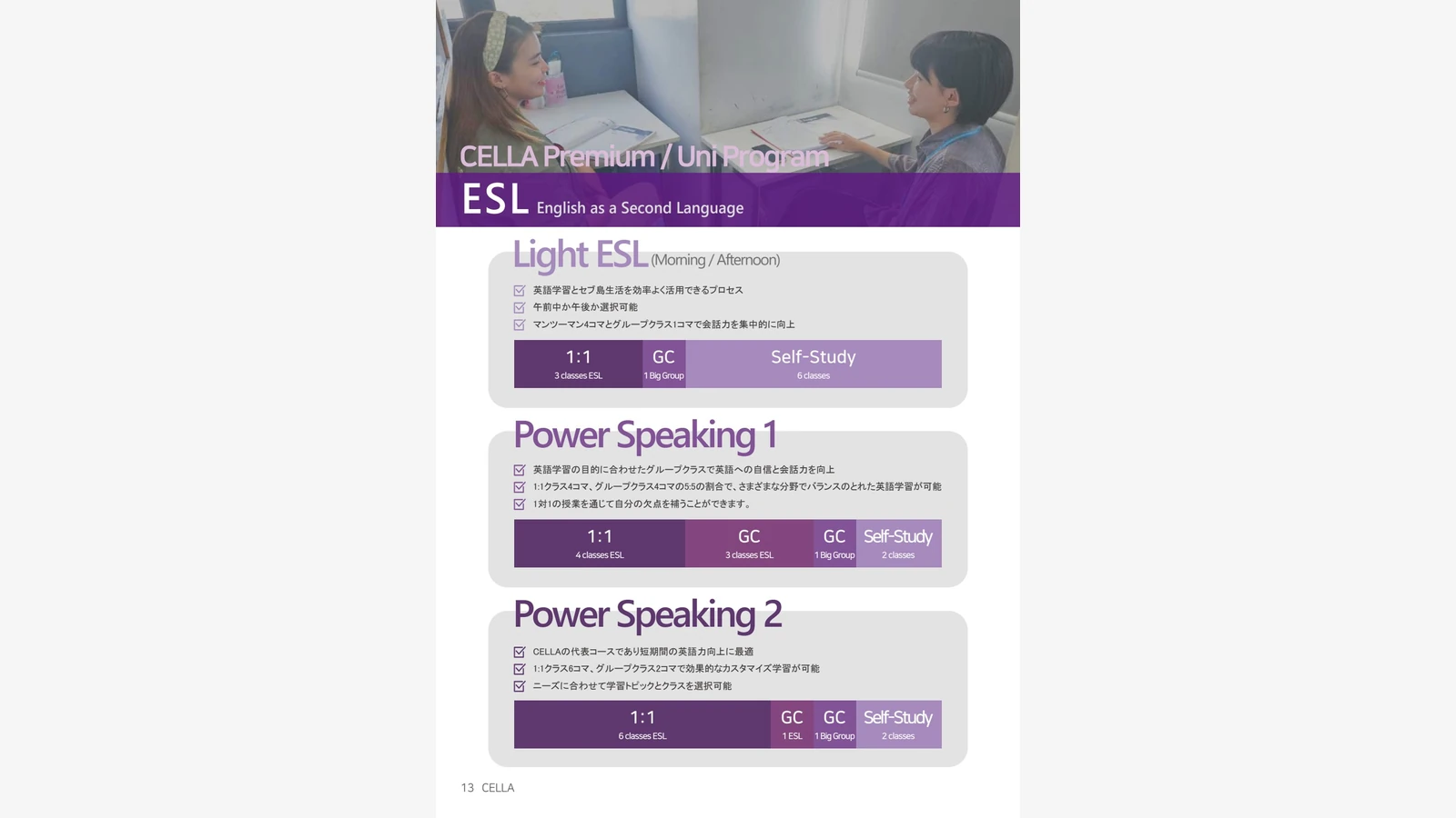 CELLA Premium校Light ESL与Power Speaking：课程组合怎么选