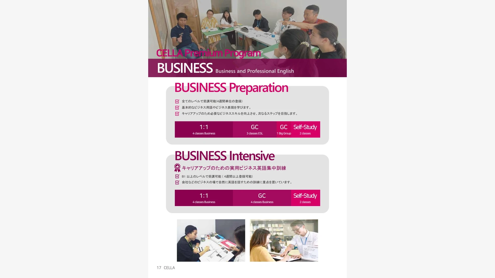 CELLA Premium校商务英语：Preparation与Intensive的区别