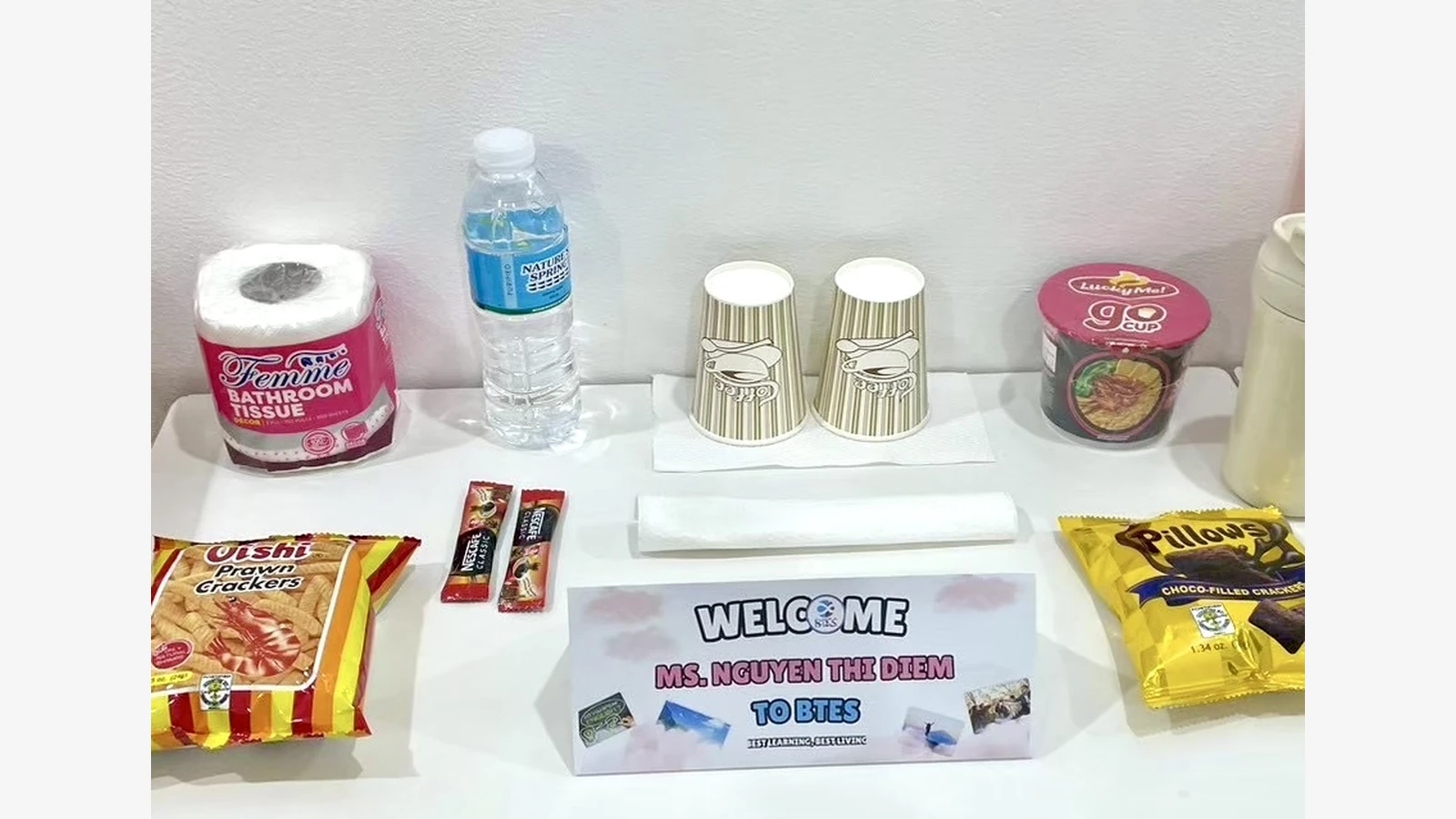 BTES English Academy官方资料中的抵达时提供的卫生与生活用品