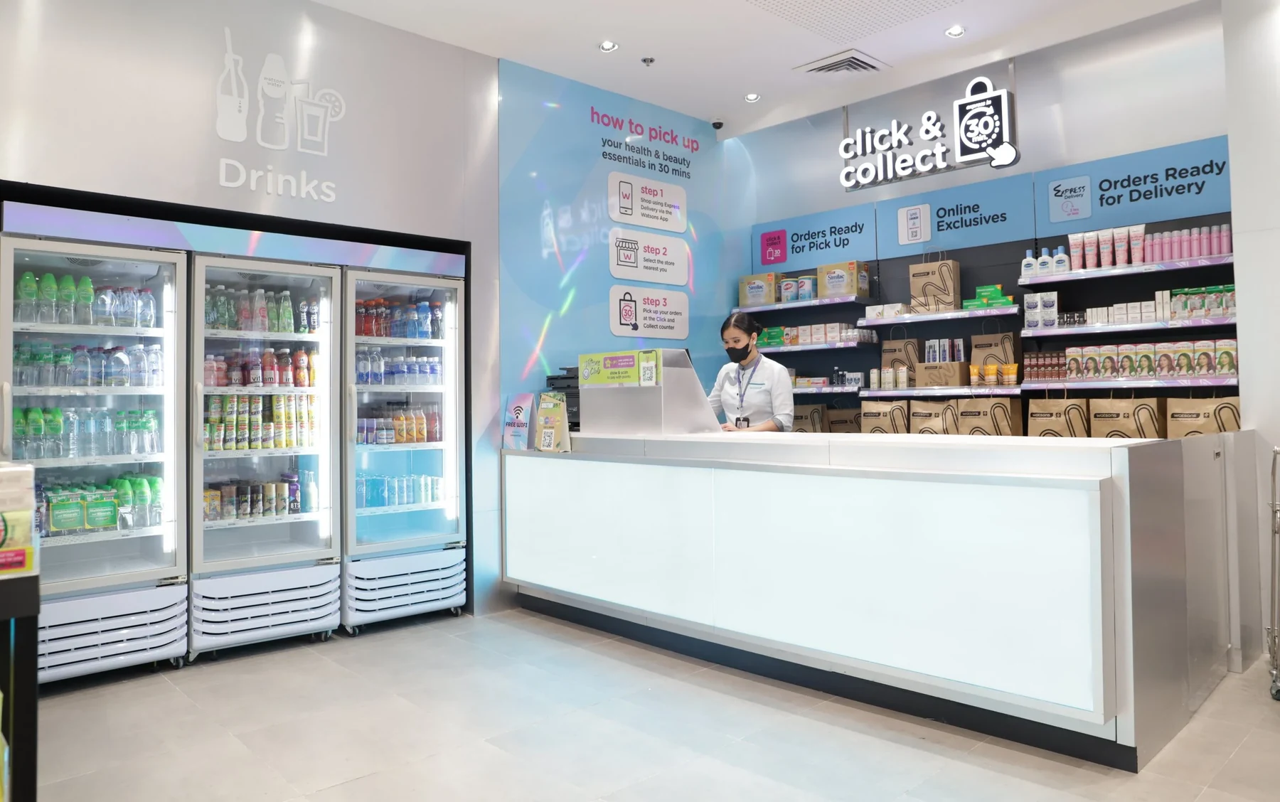 菲律宾Watsons网上订单到店取货柜台