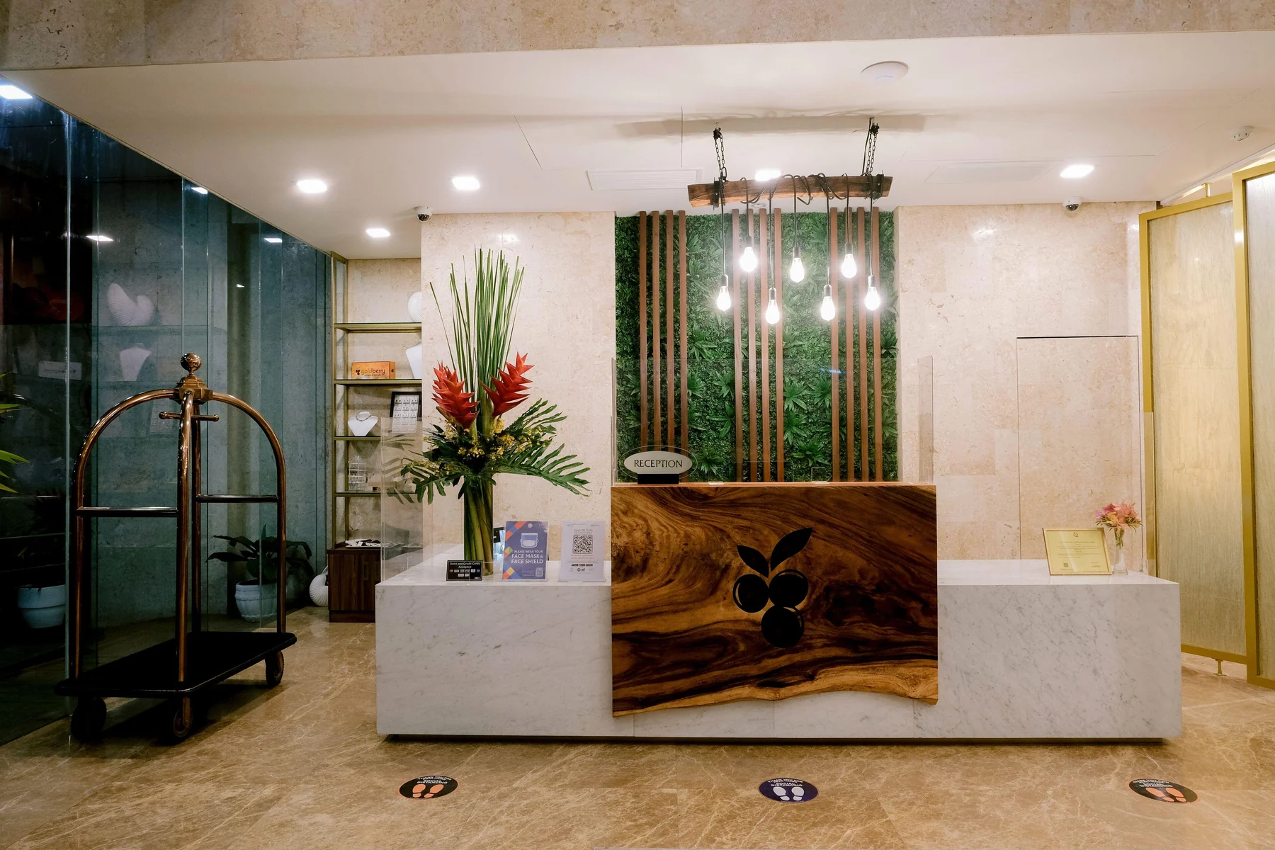 Goldberry Suites and Hotel前台和接待区