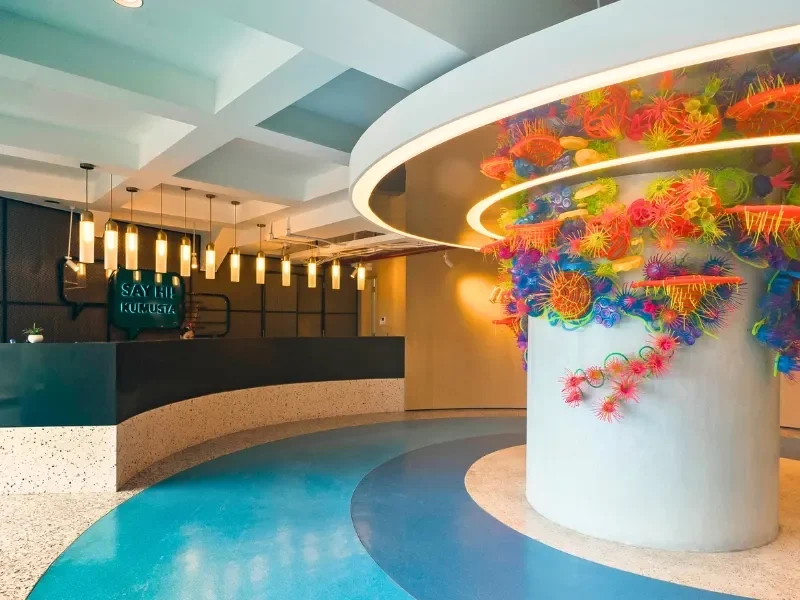 MeRISE关联酒店的前台与大厅