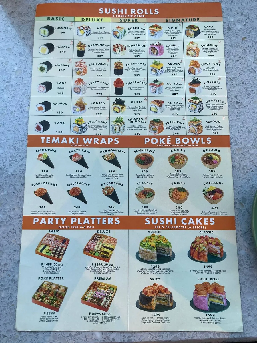 宿务Ooma SM City Cebu店:寿司卷、盖饭与Bento怎么选